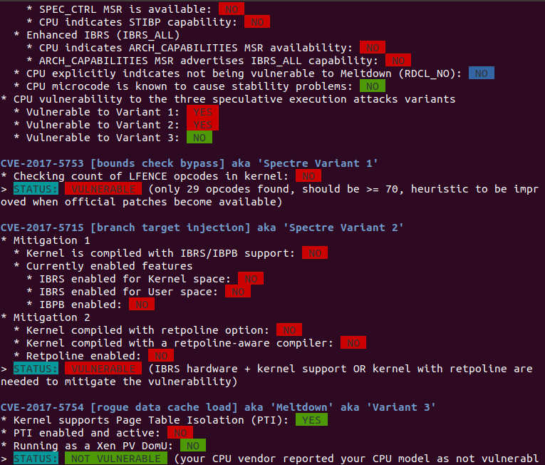 Script de vérification du spectre de fusion Ubuntu