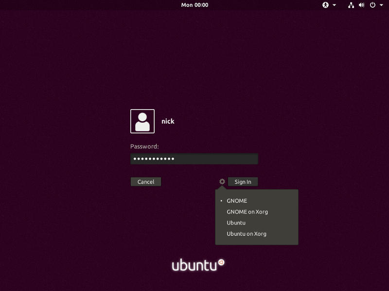 Sessions GNOME sur Ubuntu