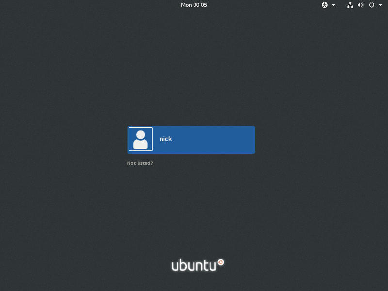 GDM par défaut Ubuntu