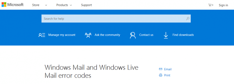 Windows-live-mail-errors