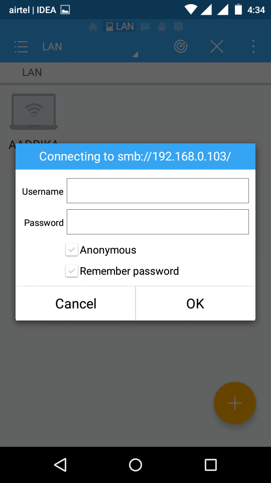 partager-windows-folders-android-enter-username-password