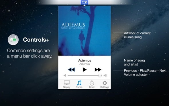 Contrôles + Mac iTunes