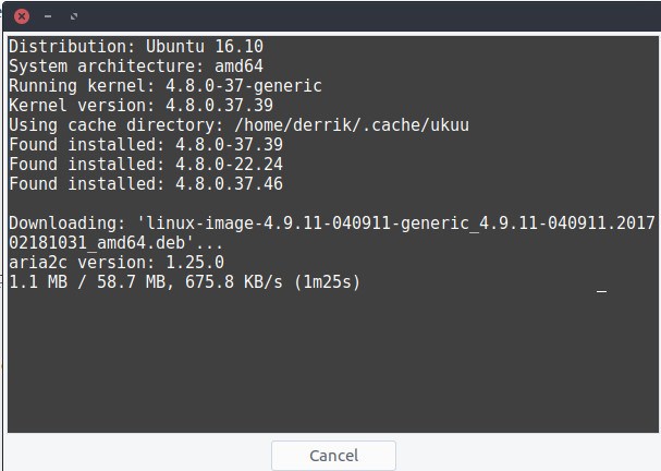 installation du noyau d'ubuntu