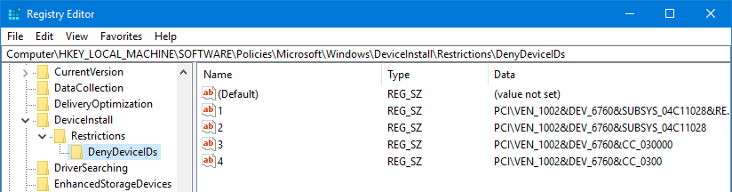 win10-block-driver-updates-regedit-hardware-ids