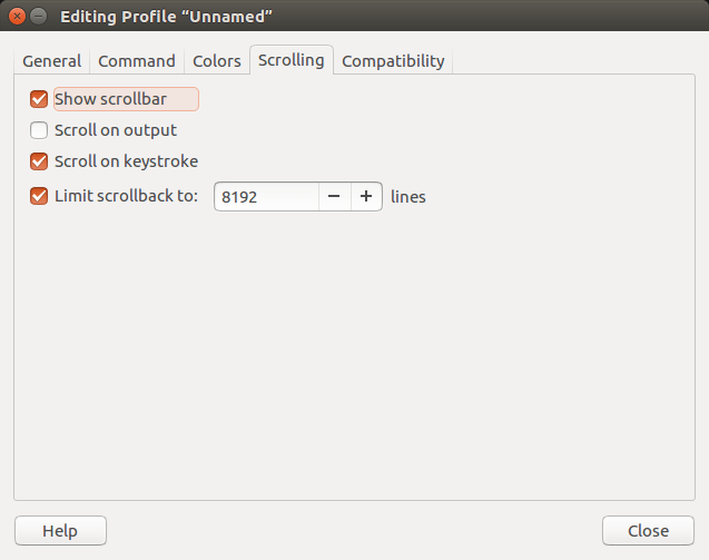 ligne de commande-terminal-éditer-préférences-menu-scrolling-tab