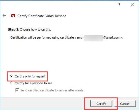 encrypt-emails-outlook-select-only-for-myself