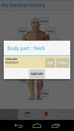 Application Android de mes antécédents médicaux