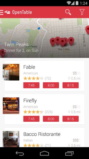 AndroidFindRestaurant-OpenTable