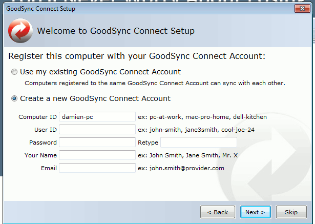 goodsync-create-user-account