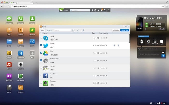 Application Android AirDroid