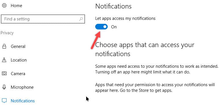 gérer-app-permissions-win10-notification-access-permissions