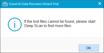 Trouvez plus de fichiers avec une analyse approfondie - EaseUS Data Recovery.