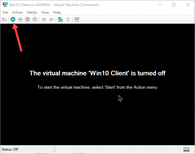 machine virtuelle win10 hyper-v connectée