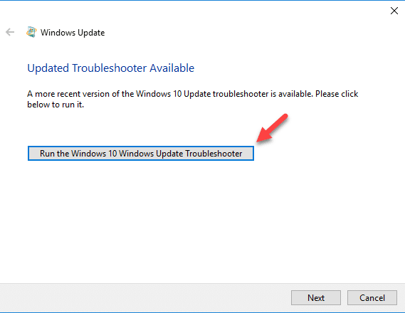 réparer la mise à jour de Windows exécuter l'utilitaire de résolution des problèmes