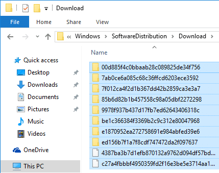 réparer le dossier de téléchargement de softdistrib de mise à jour de Windows