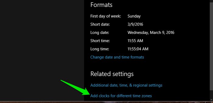 Ajouter des horloges dans Windows-10 ajouter des horloges