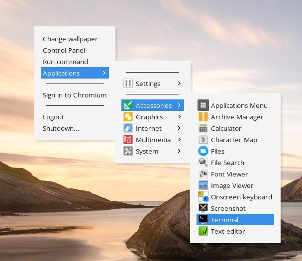 Chromixium-desktop-environment-menu-clic-droit