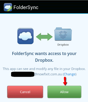 FolderSync-Lite-App-confirmer-l'accès-au-compte-dropbox