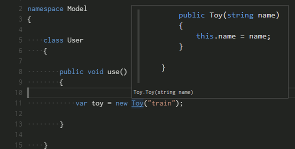 Accédez à la définition dans VS Code.