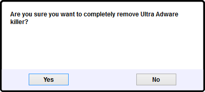 Ultra Adware Killer sera désinstallé automatiquement.