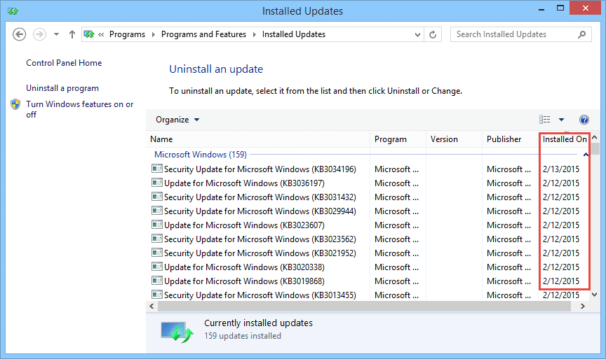 désinstaller-windows-updates-all-updates
