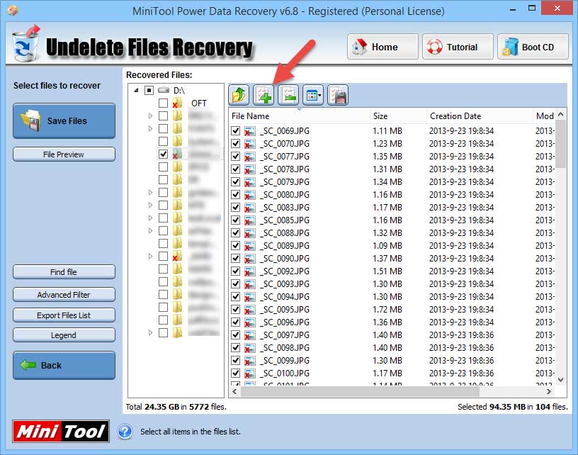 power-data-recovery-select-files