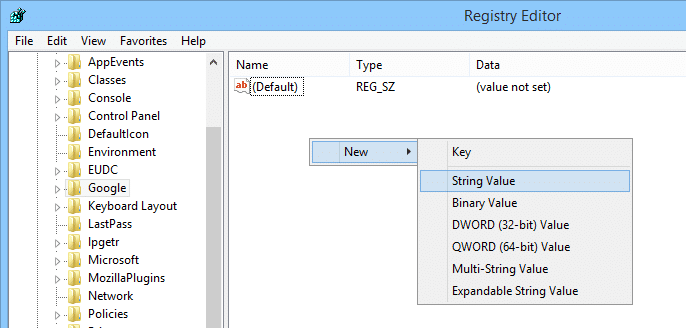 Windows-registre-nouvelle-valeur