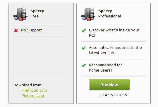 SpecID-Speccy-Versions