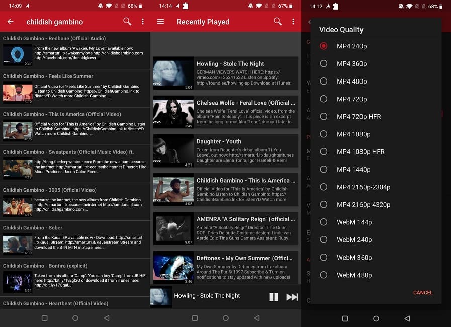 Meilleures applications YouTube tierces pour mobile Firetube