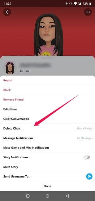 Comment envoyer des messages qui disparaissent sur Android Snapchat Supprimer des discussions
