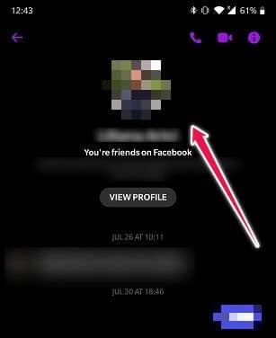 Comment envoyer des messages qui disparaissent Image de profil Android Messenger
