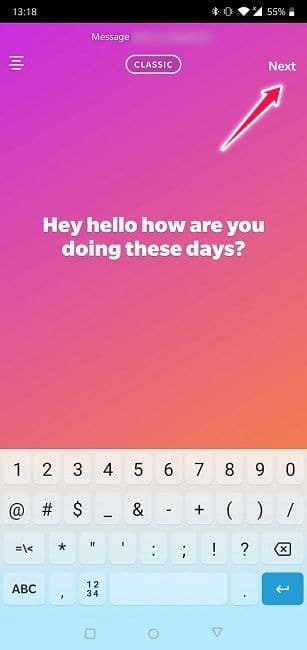 Comment envoyer des messages qui disparaissent Android Instagram Étape suivante