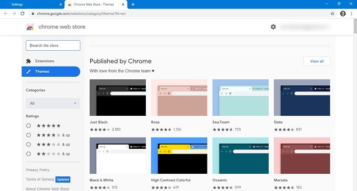 Comment changer le thème de la recherche Google Sélectionnez Chrome