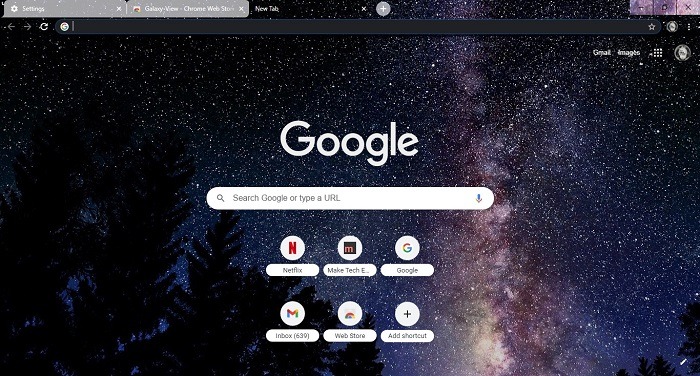 Comment changer le résultat du thème d'arrière-plan de la recherche Google Chrome