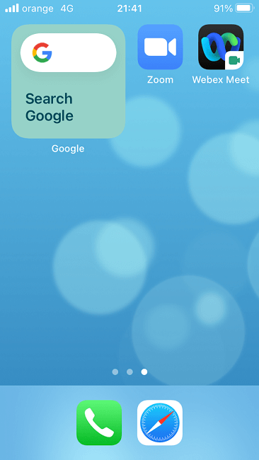 Comment changer la vue Wiget Ios de l'arrière-plan de Google