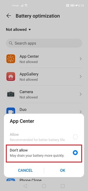 Correction de l'application de notifications retardées sans optimisation Huawei
