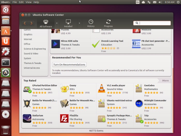 Ubuntu-Centre logiciel Ubuntu