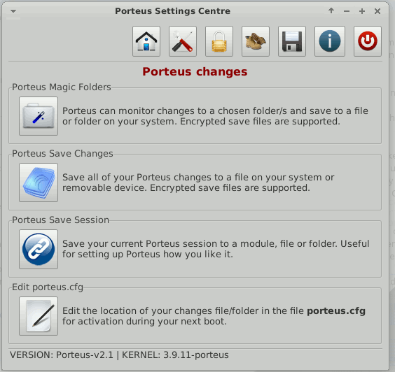 porteus-settings-center