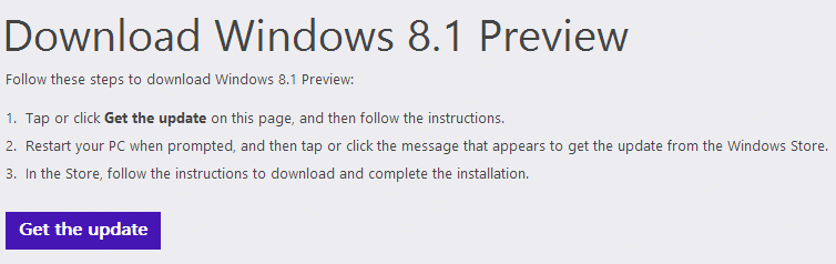 Télécharger l'aperçu de Windows 8.1