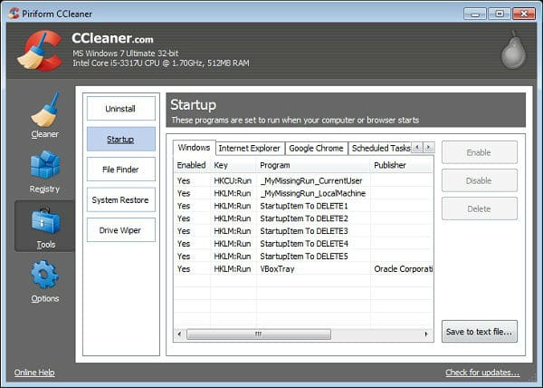 supprimer des fichiers en toute sécurité avec ccleaner