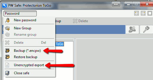 Protectorion-To-Go-Password-Export-Options-Encrypted-Or-Not