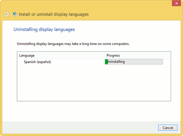 Supprimer les packs de langue dans Windows 8