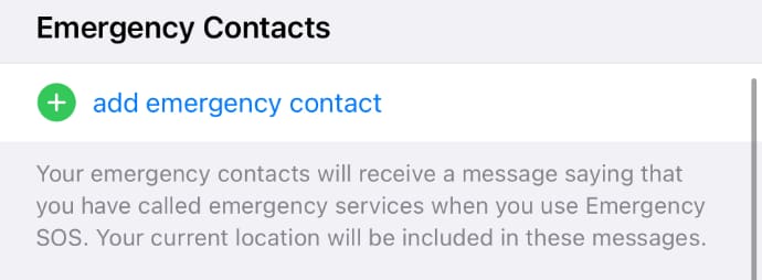 Configurer les contacts d'urgence Iphone Android Medical Id