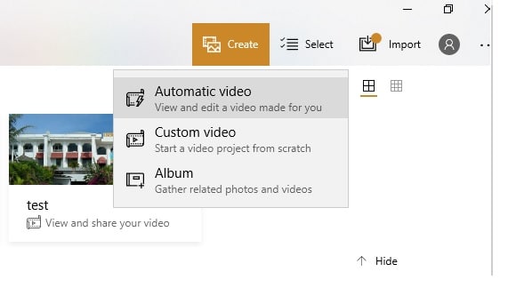 Créer une vidéo automatique dans l'application Photos