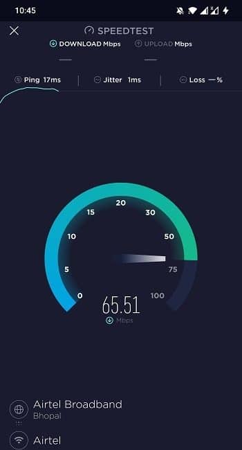 Applications de test de vitesse Internet Speedtest