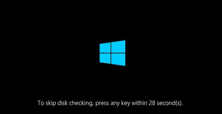 Comment changer le temps de compte à rebours Chkdsk dans Windows