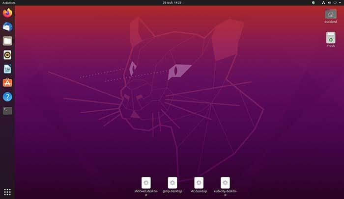 Raccourcis du bureau Ubuntu non configurés