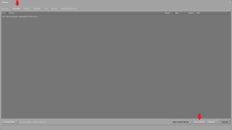 Serveur Csgo Ajouter le serveur aux favoris