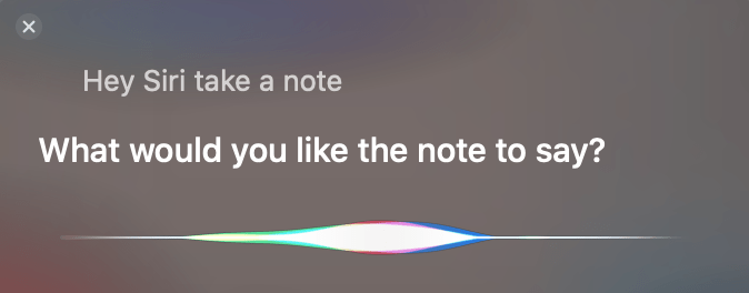 Prise en main Notes Mac Siri Ajouter une note