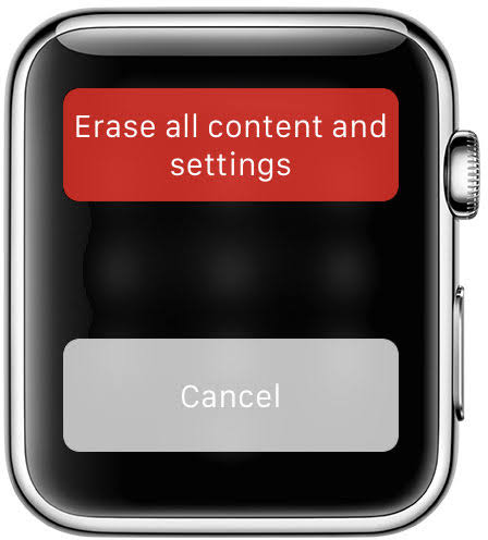 Changer les paramètres d'effacement de l'Apple Watch Iphone